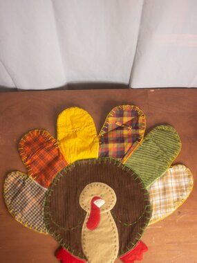 Pottery Barn Kids Thanksgiving Turkey Placemat Set of 4